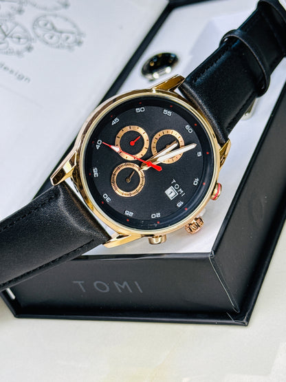Tomi S6C Black Rose Gold Gift Set Watch