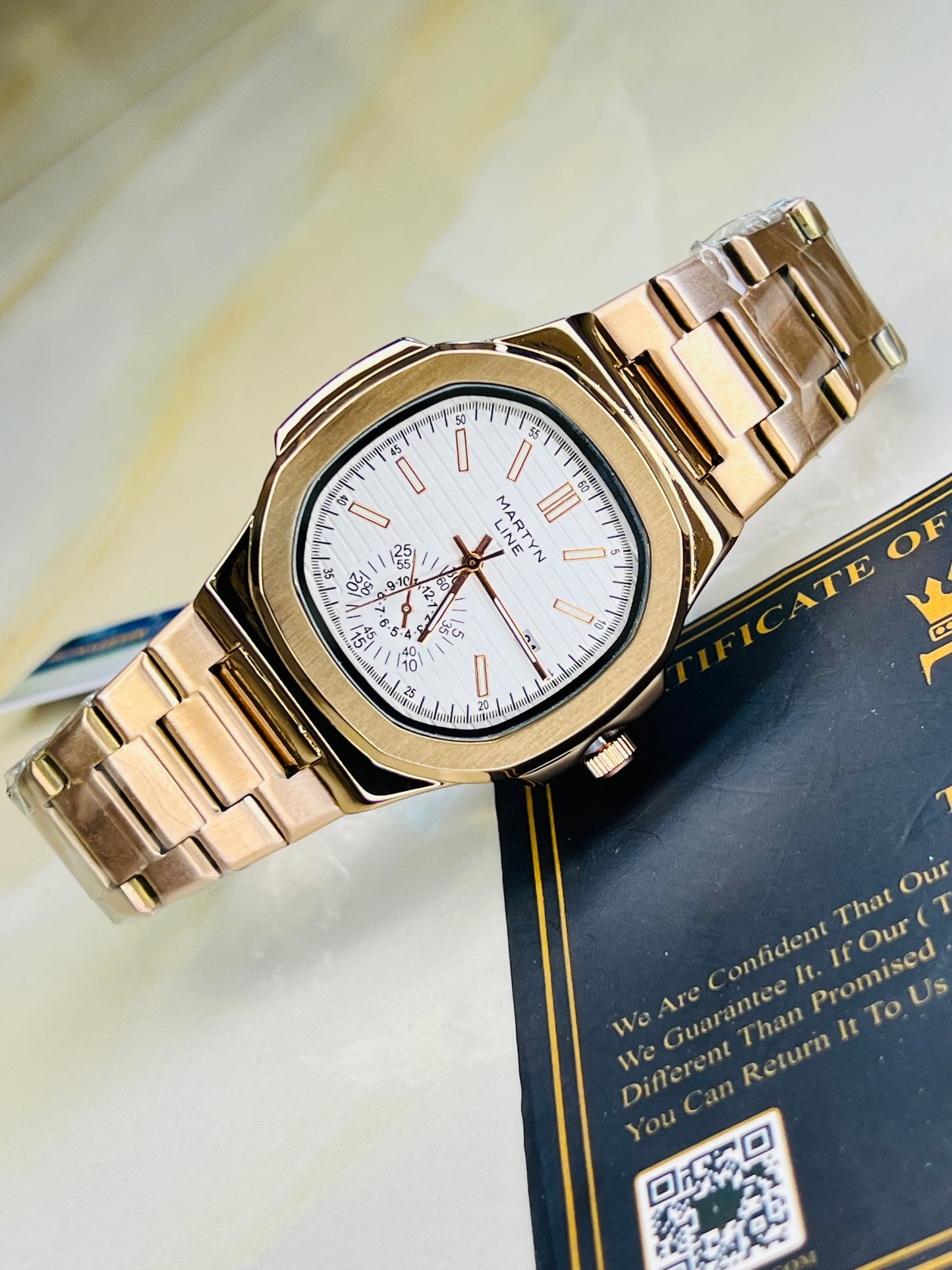 Rose gold White Martyn Nautilus Watch