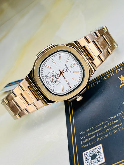 Rose gold White Martyn Nautilus Watch