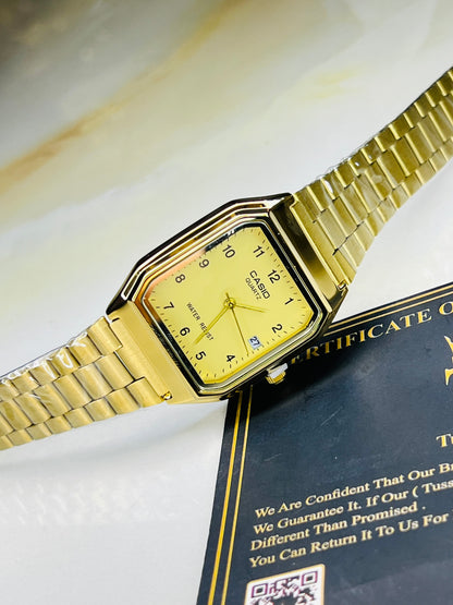 Gold Casio AQ-230 Watch For Her