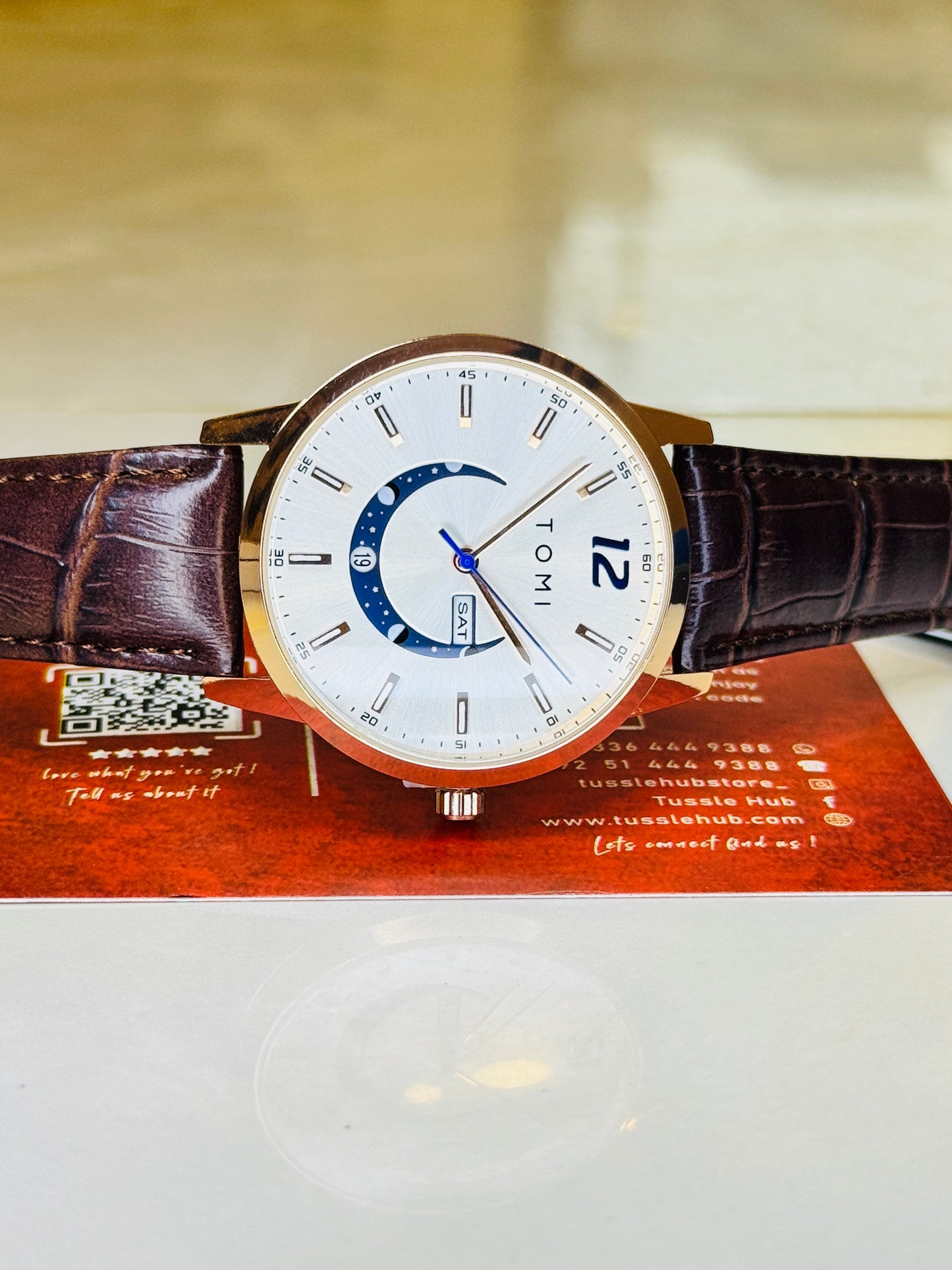 Brown Copper Tomi Crescent Watch