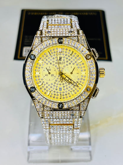 Gold Big Bang Iced Out Watch