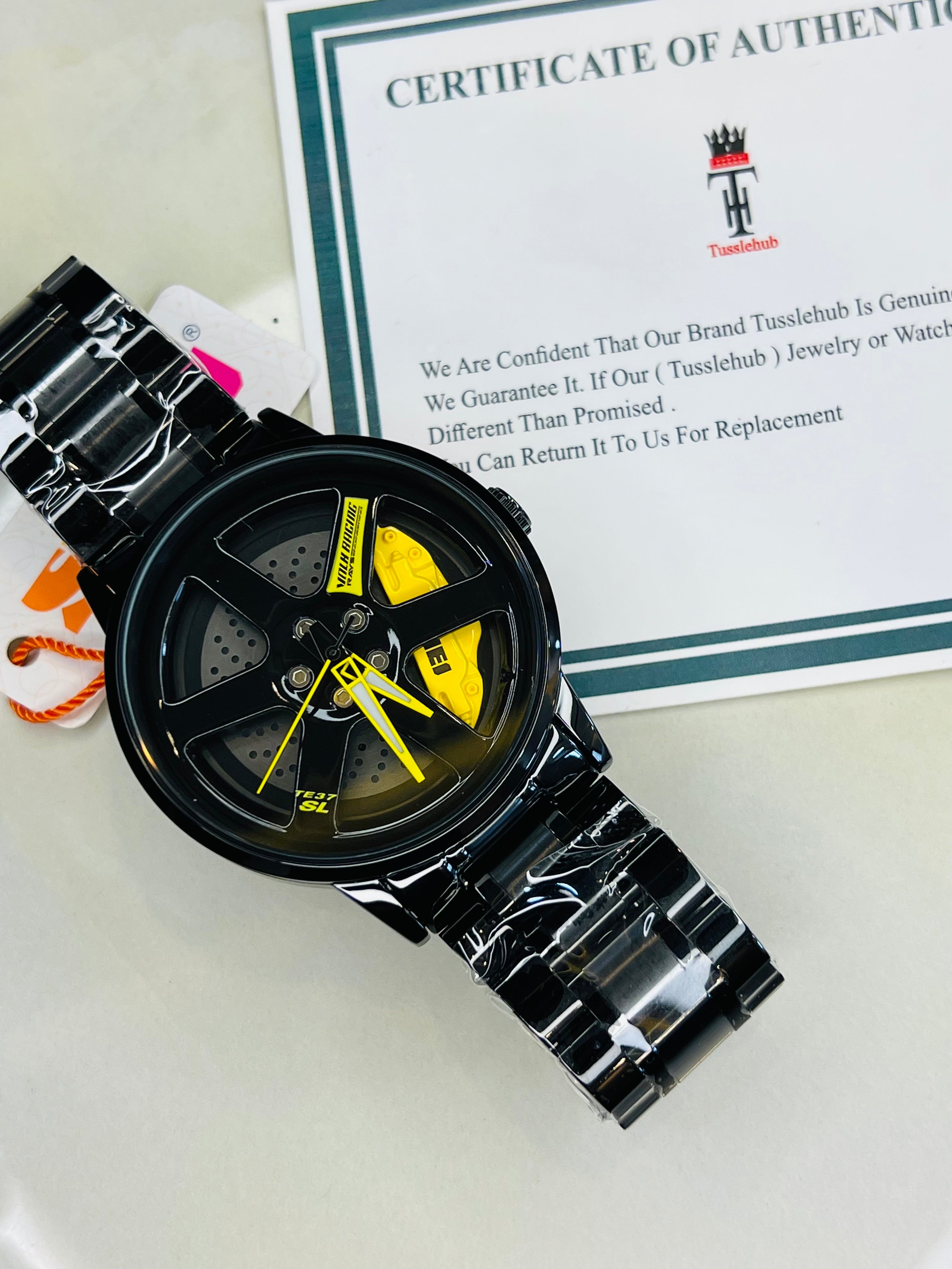 Skmei Yellow Vossen Ace Dial Wheel Watch