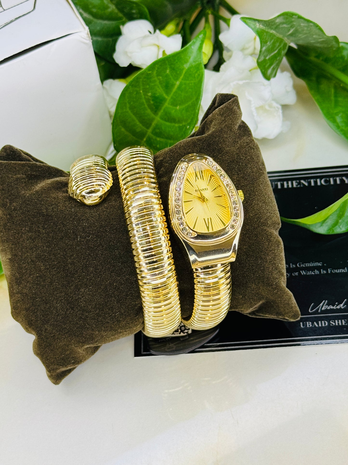 All Gold Serpentine Watch For Her