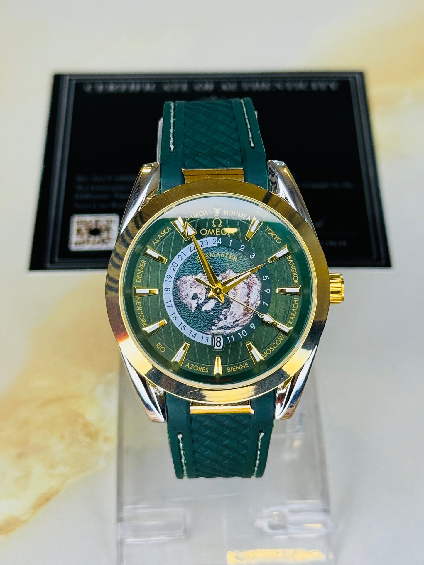 Forest Green Aqua Terra Omega Watch