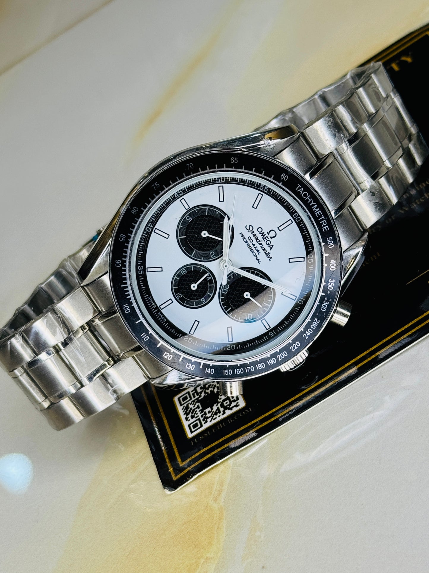 Speedmaster White Dial Silver Automatic Master Clone Watch