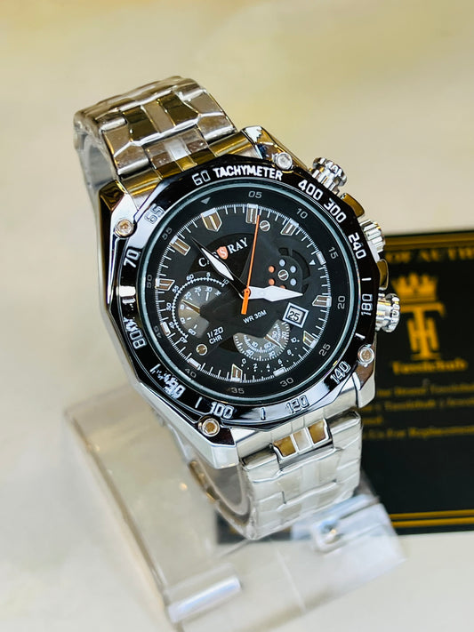 Tachy Silver Black Cassray Watch