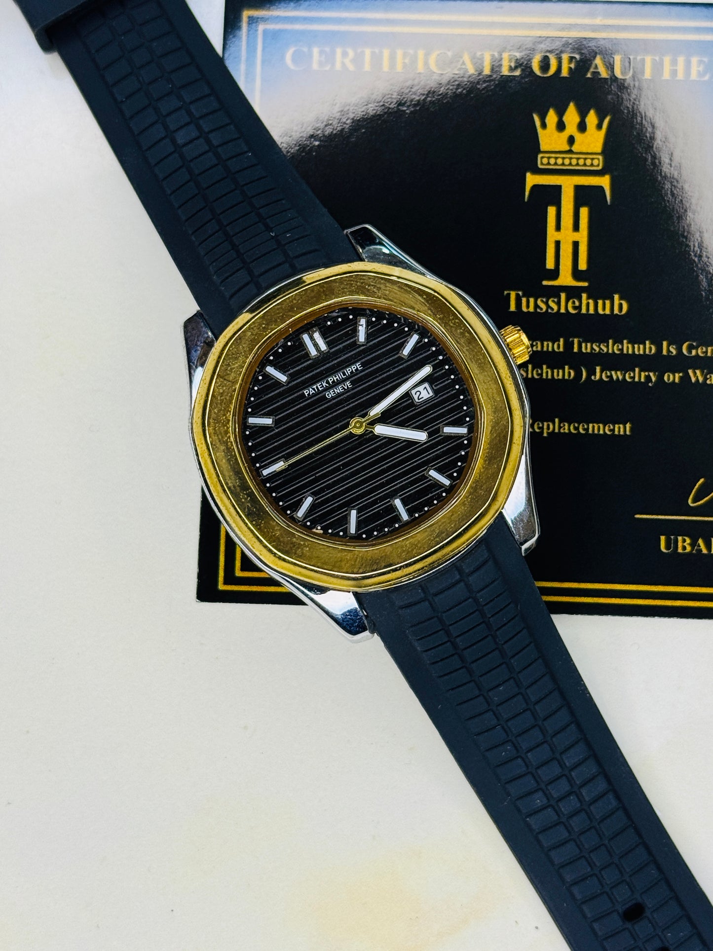 Black Two Tone Black Aquanaut Watch