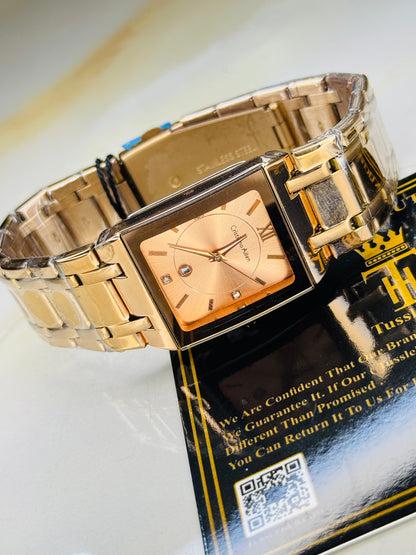Cristiano Aillen Rose Gold Square Watch