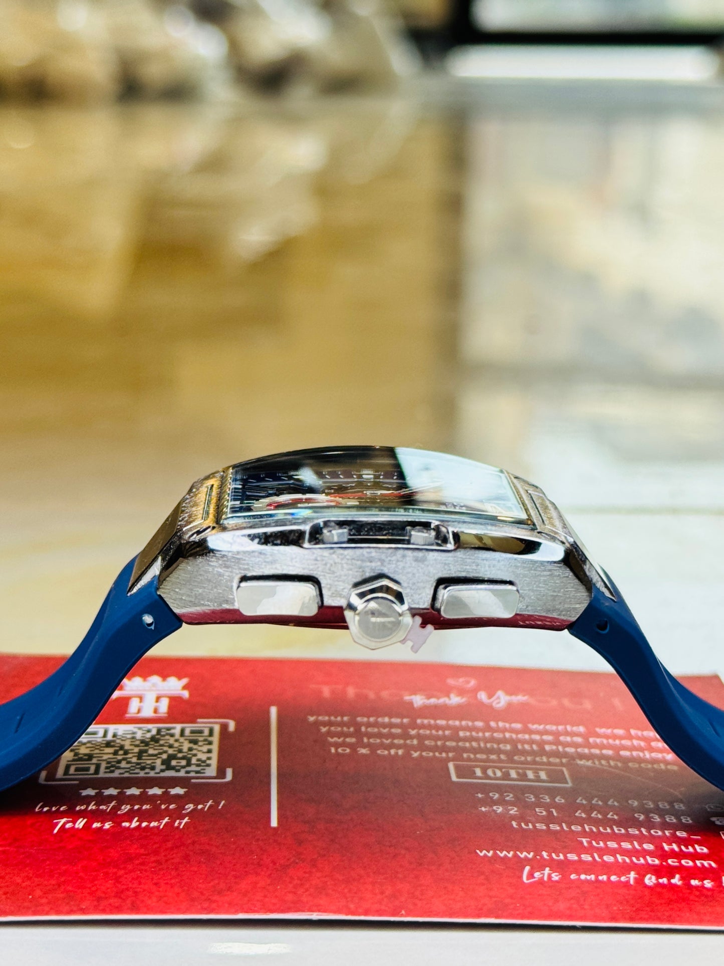 D-Ziner RM Blue Silver Chronograph Watch