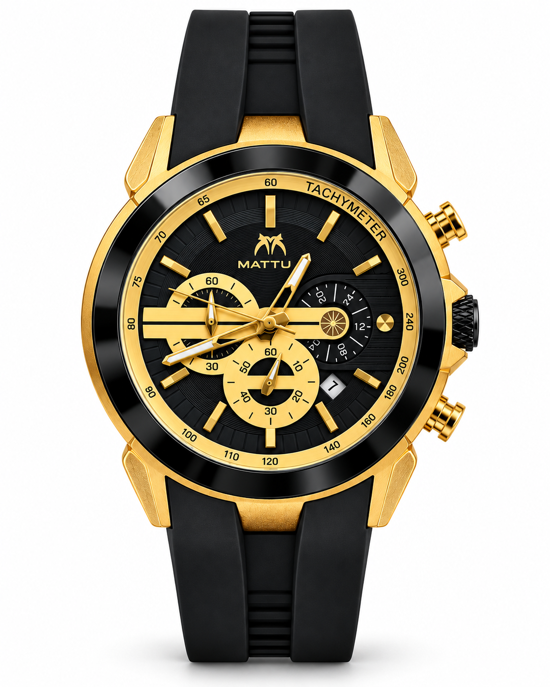 Black White Matturi Urban Chrono Watch