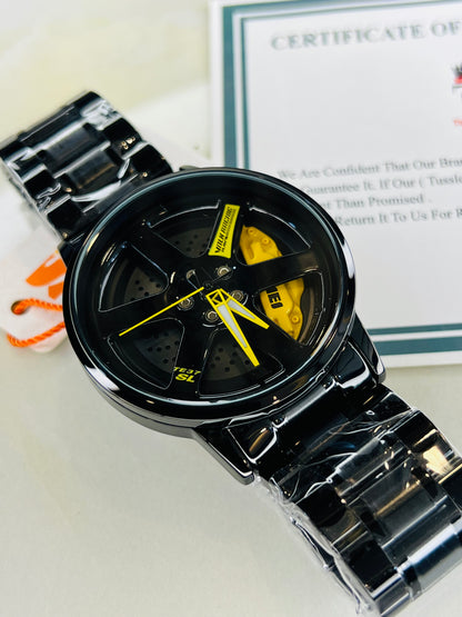Skmei Yellow Vossen Ace Dial Wheel Watch