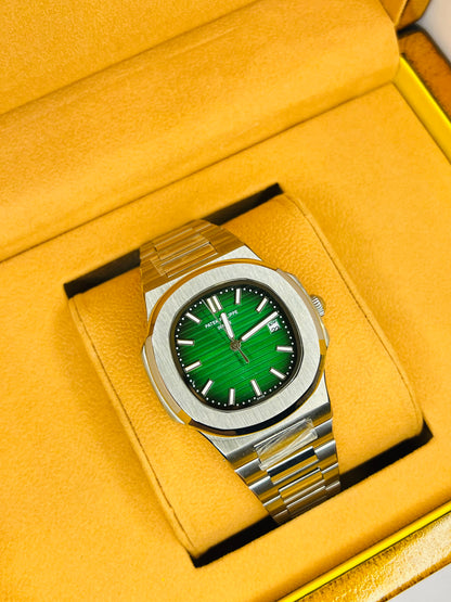 Silver Emerald Automatic Nautilus Super Clone Watch