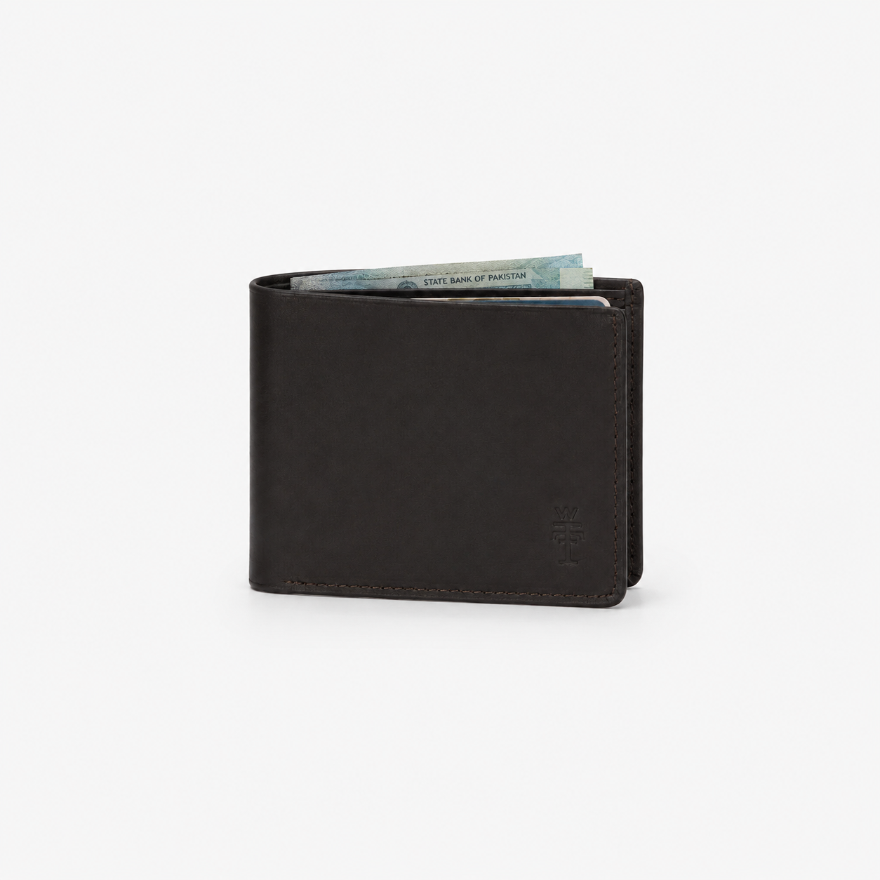 The Executive Bi-Fold Wallet Dark Coffee Brown