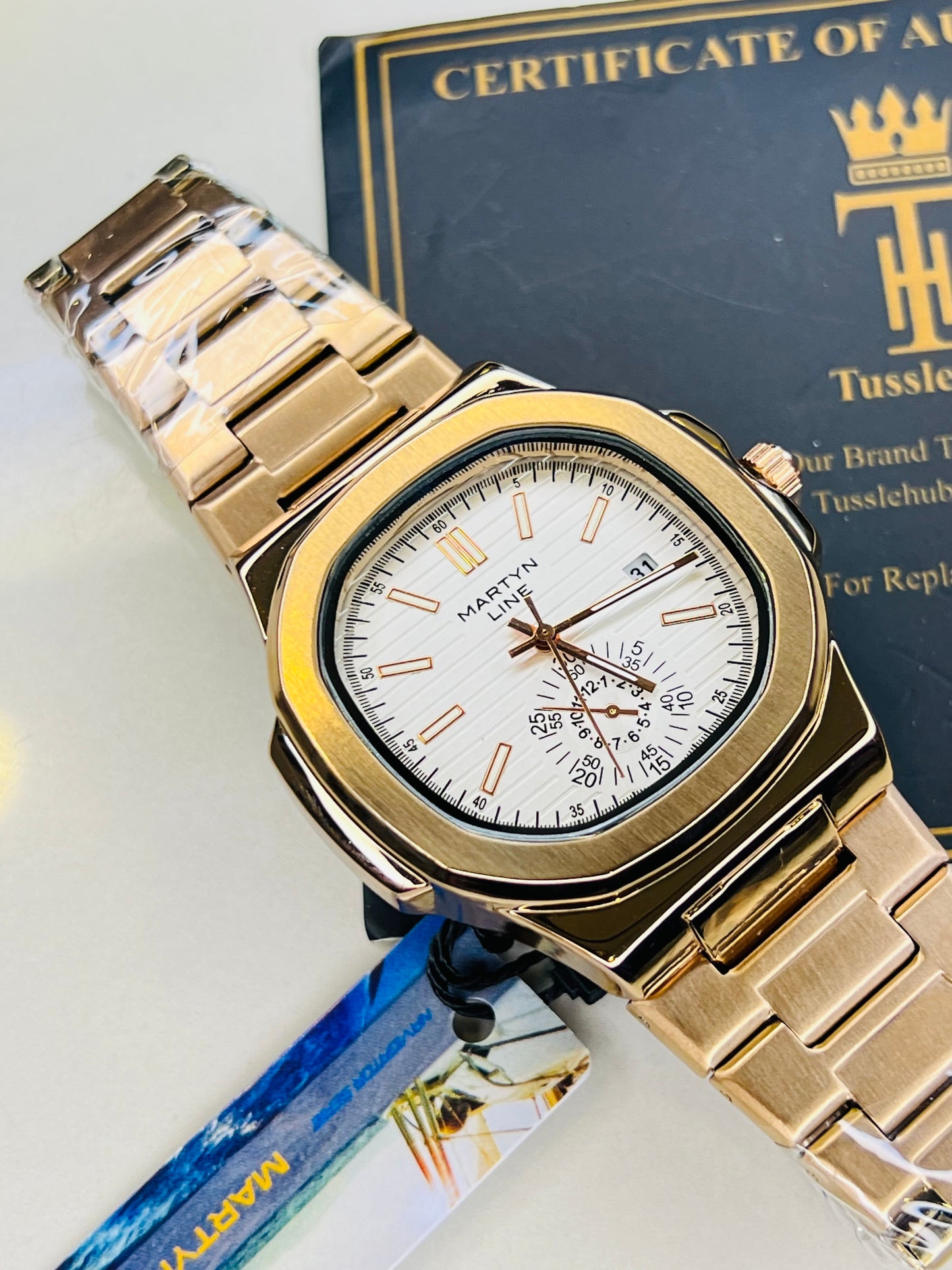 Rose gold White Martyn Nautilus Watch