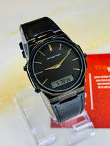 Universe Point Leather Dual Time Watch