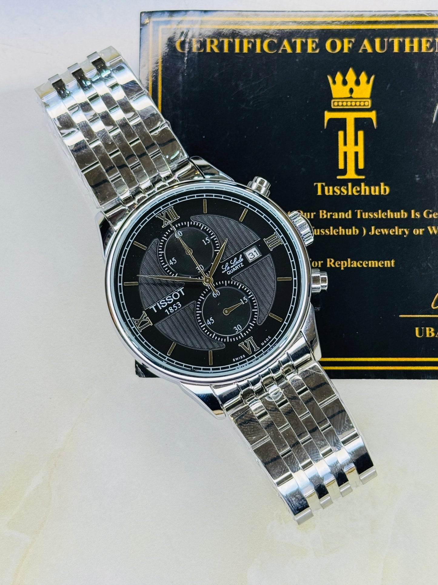 Le Lode Silver Chain Chronograph Dial Tissot Watch