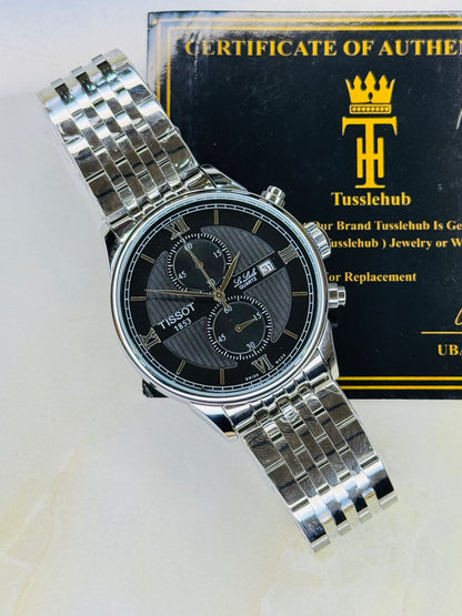Le Lode Silver Chain Chronograph Dial Tissot Watch