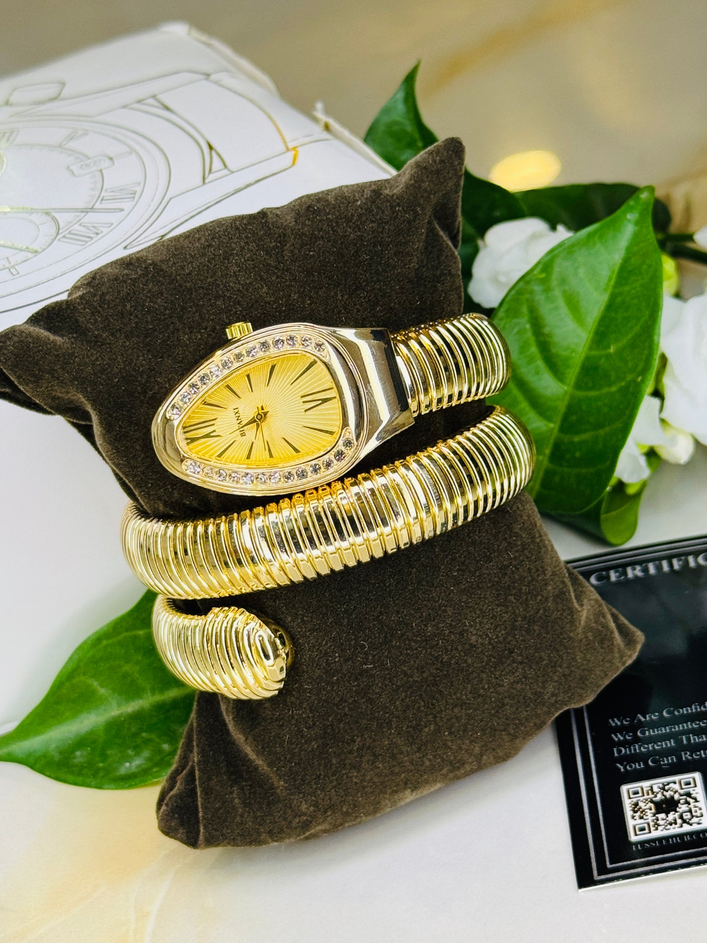 All Gold Serpentine Watch For Her