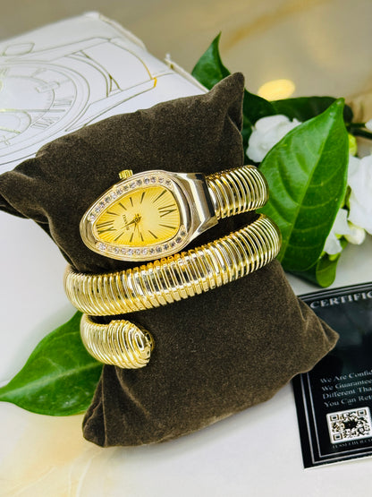All Gold Serpentine Watch For Her
