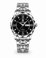 Forest Green Binbond Diamond Dial Watch