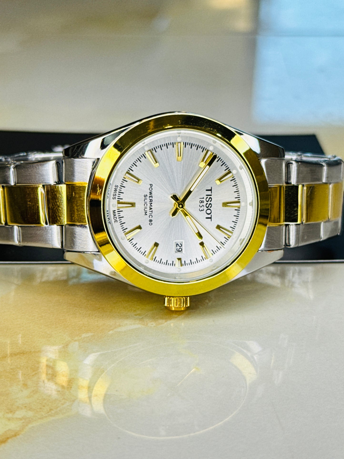 Silicium Two Tone White Tissot Watch