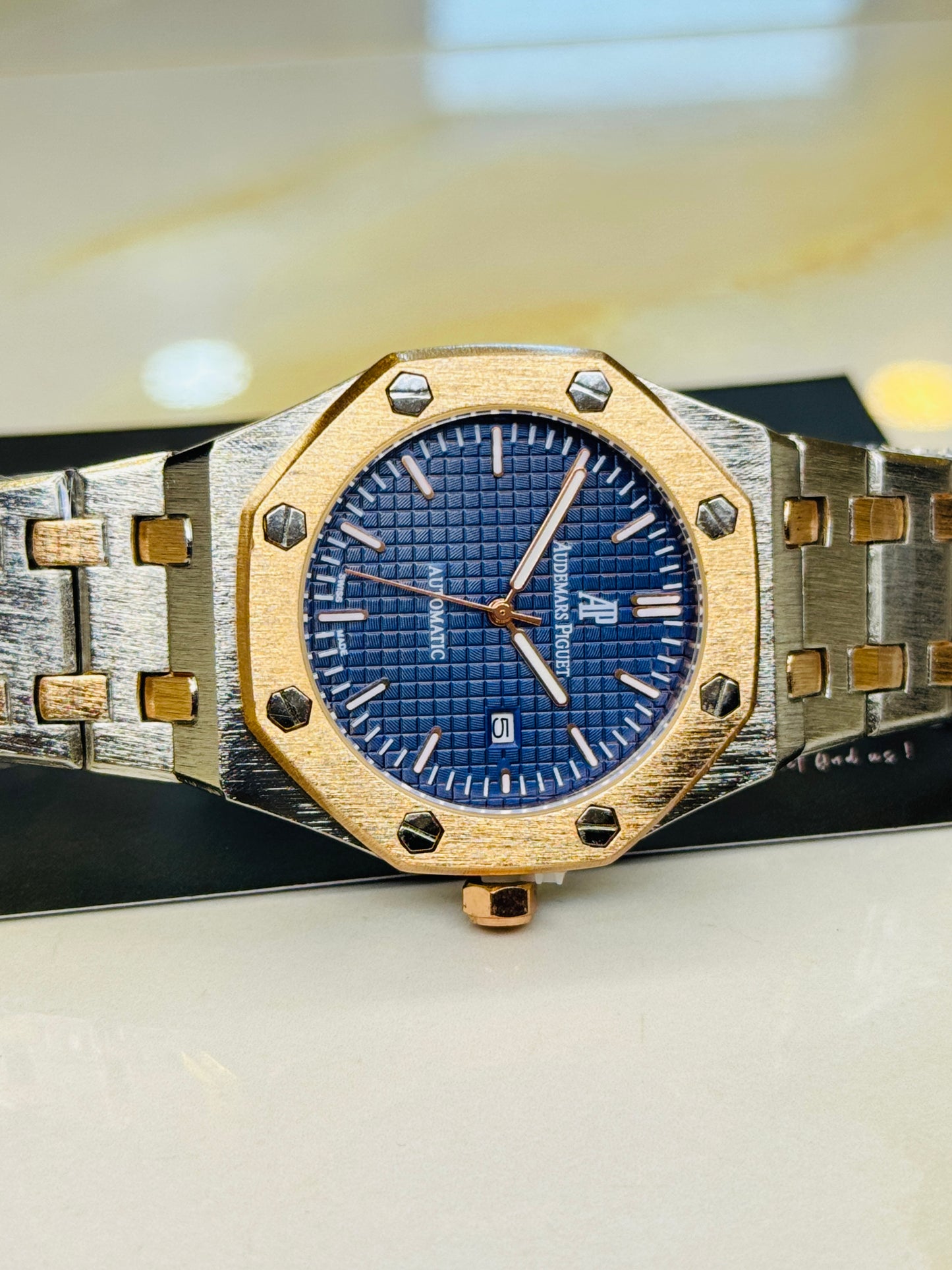 Two Tone Blue AP Quartz Watch