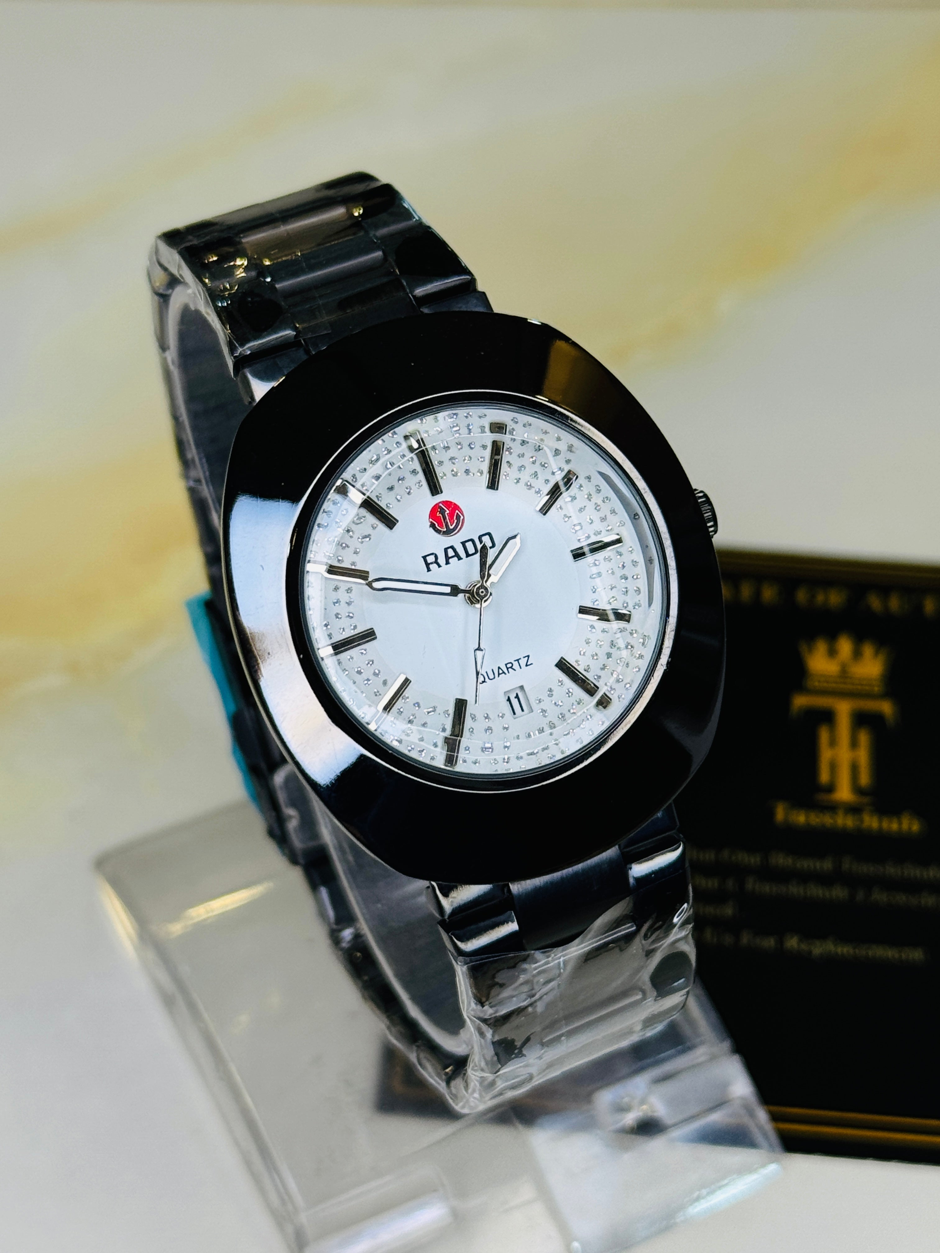 DiaStar Black Rado Quartz Watch