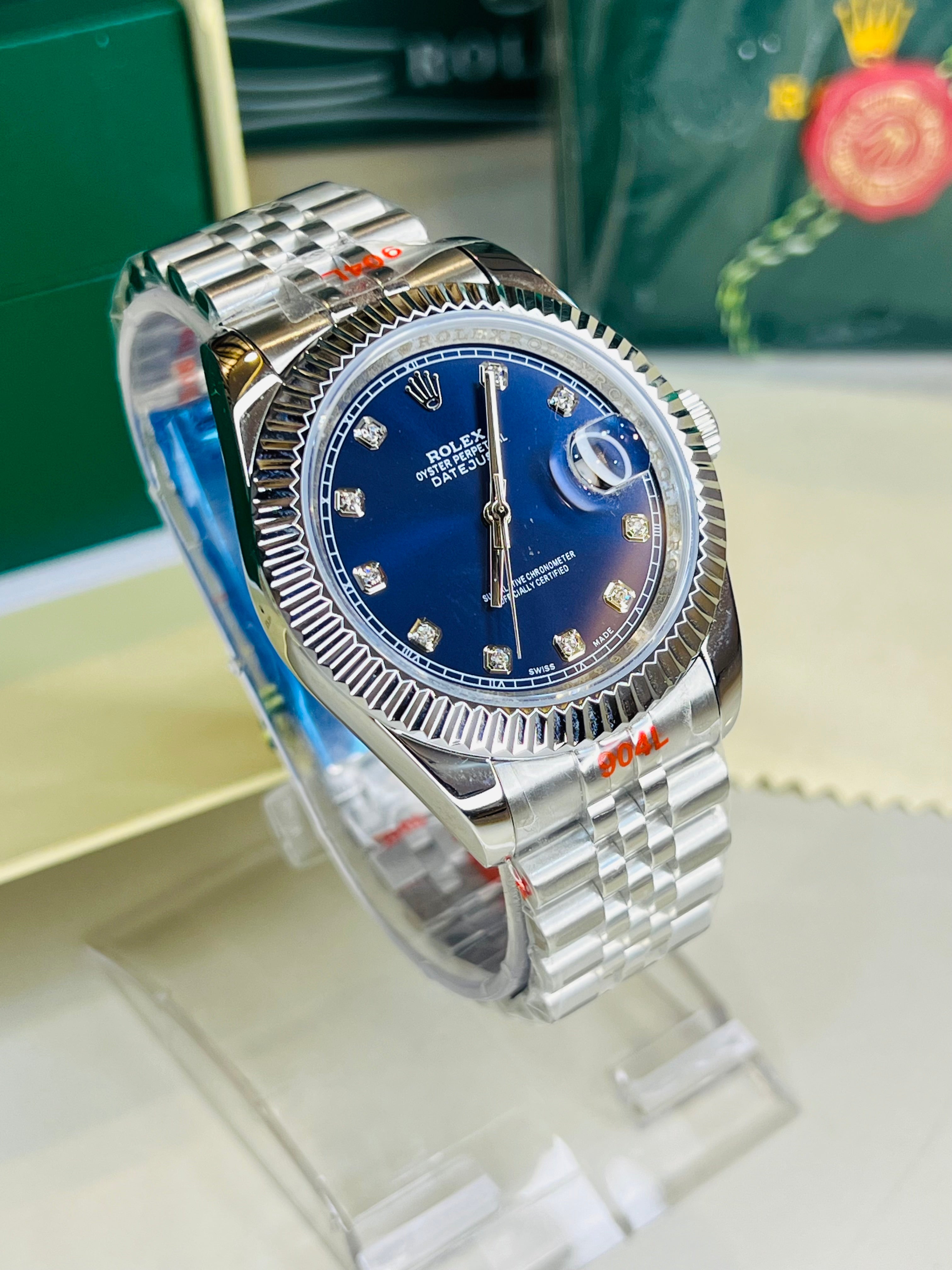 Silver Sapphire Automatic Date Just Watch