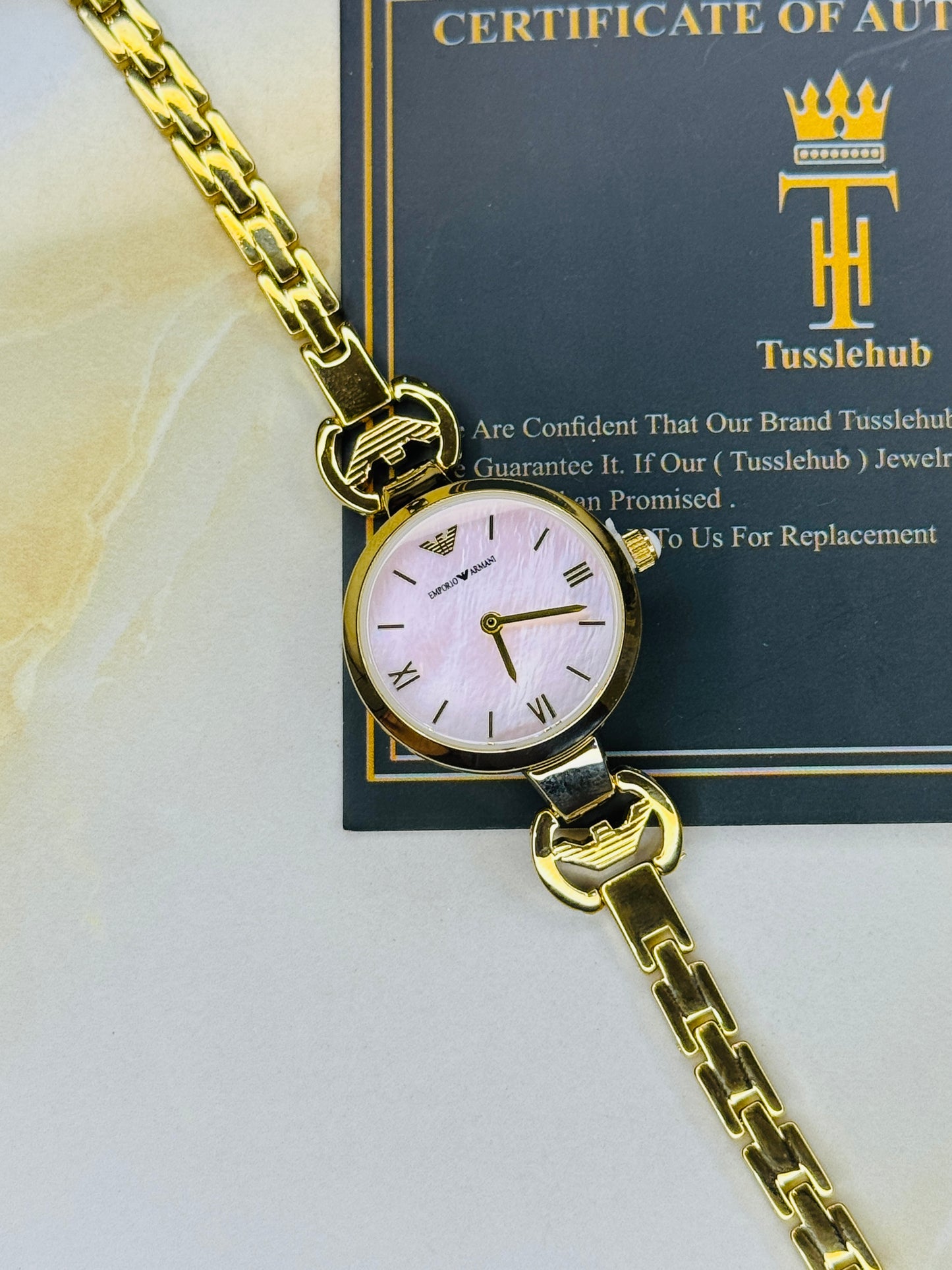 Emporio Gold Pink Watch for her