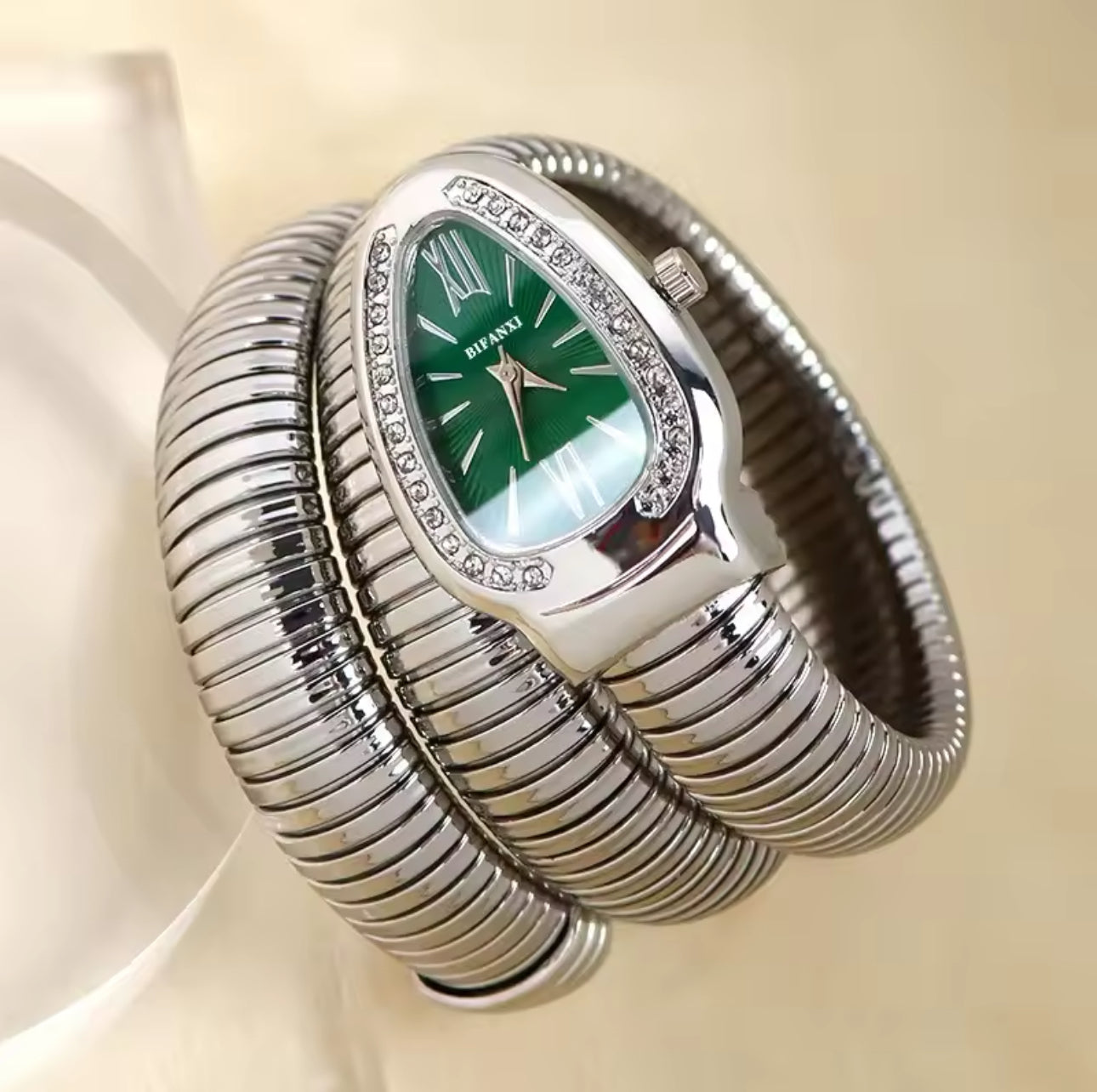 Gold Serpentine Watch For her