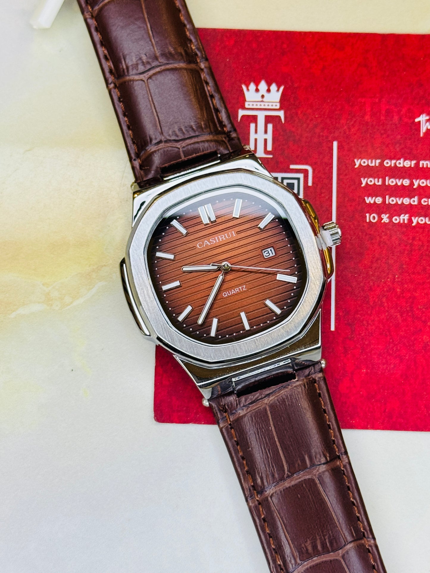 Chocolate Brown Casirui Nautilus Watch
