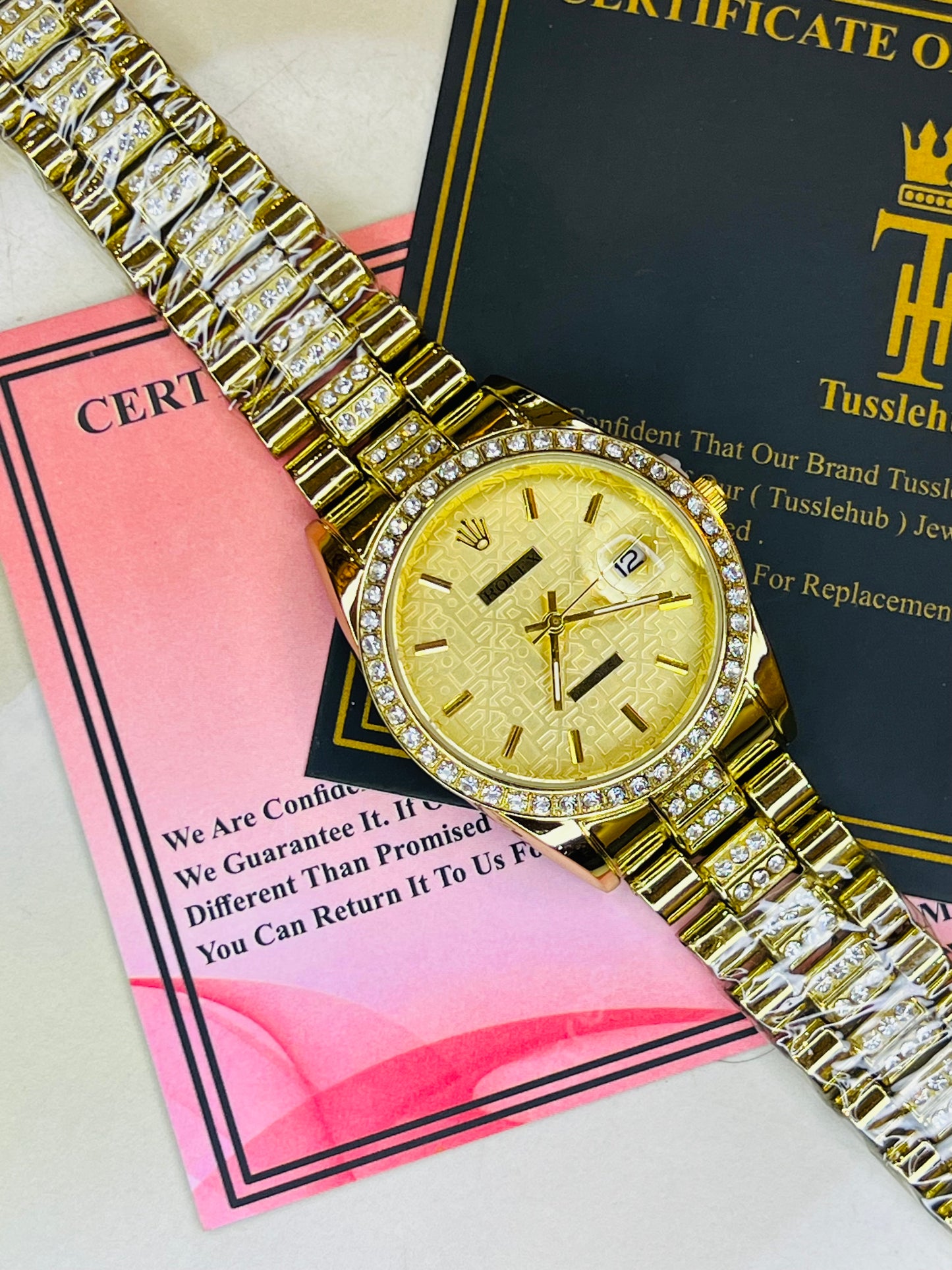All Gold Plain Dial Rolex For Her