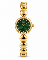 The Gold Round Pebble Minimalist Bangle Watch
