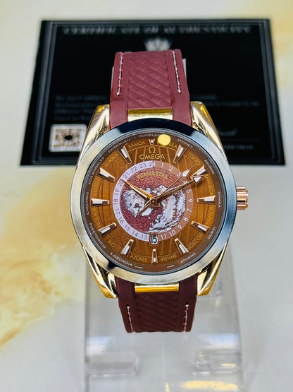 Chocolate Aqua Terra Omega Watch