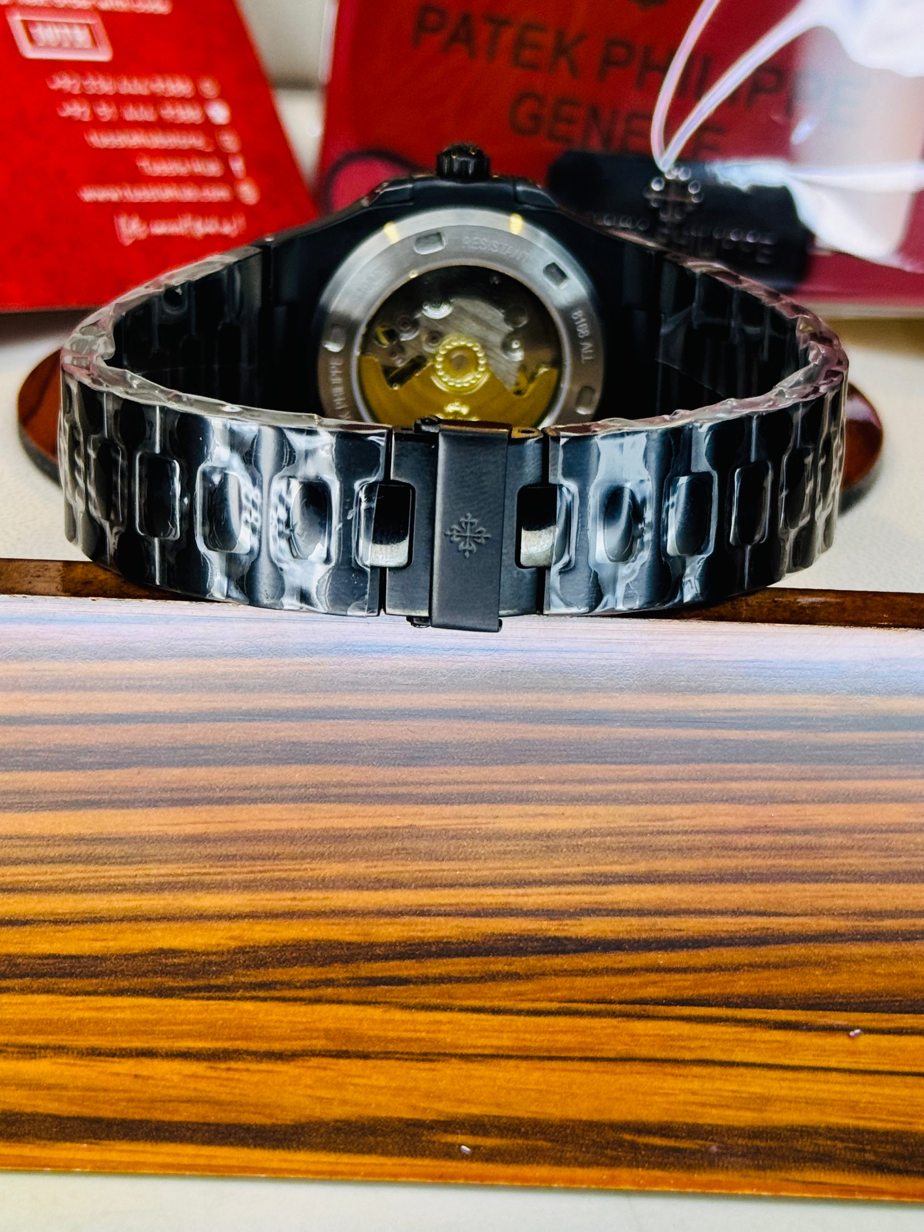 All Black Automatic Nautilus Super Clone Watch – TUSSLEHUB