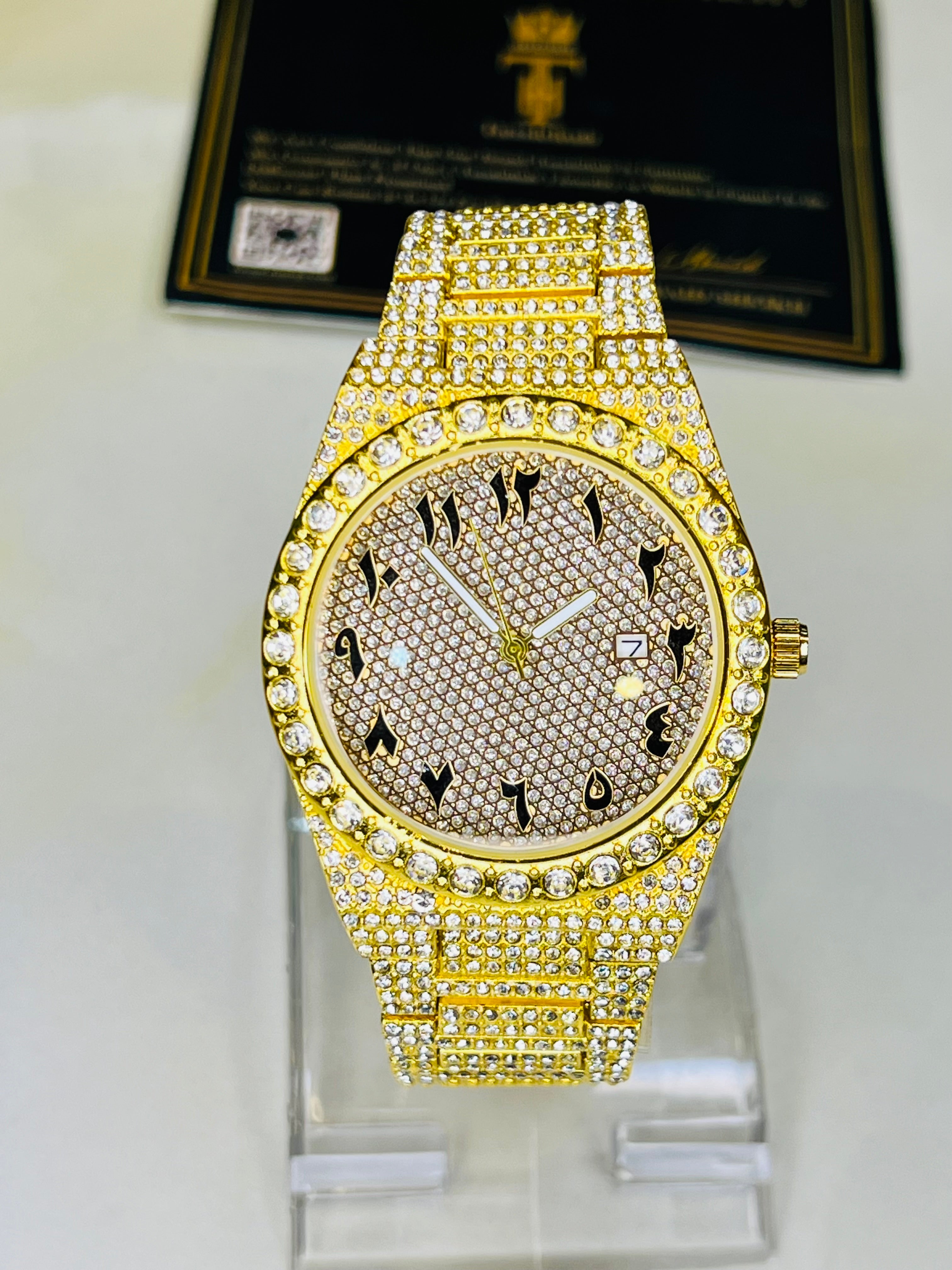 Gold Curdden Unisex Iced Out Watch