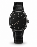 Diamond Ellipse Leather Watch