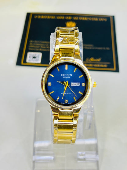 Gold Navy Axiom Couple Watch
