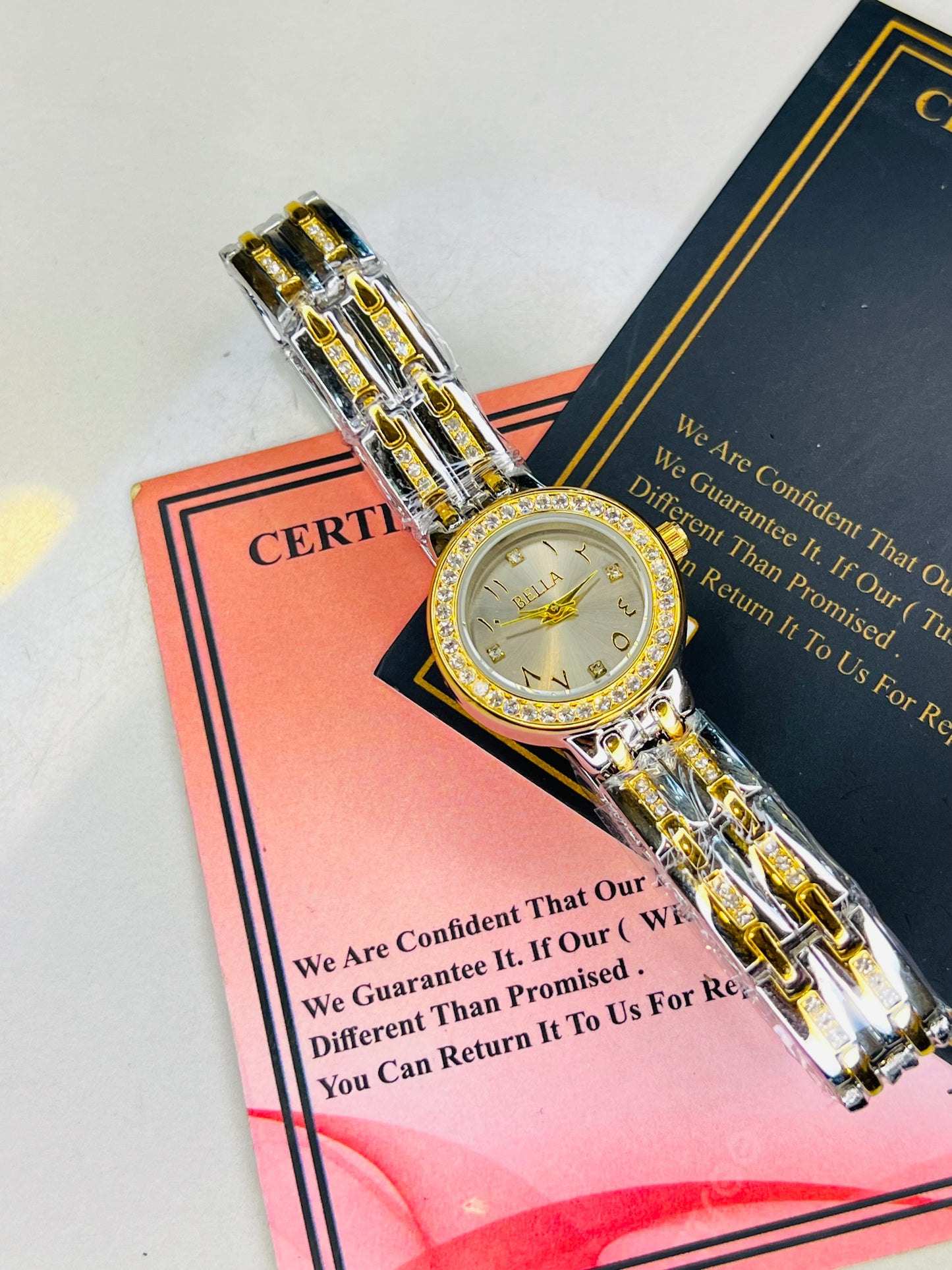 Bella Two Tone Diamond Dial Watch For Her