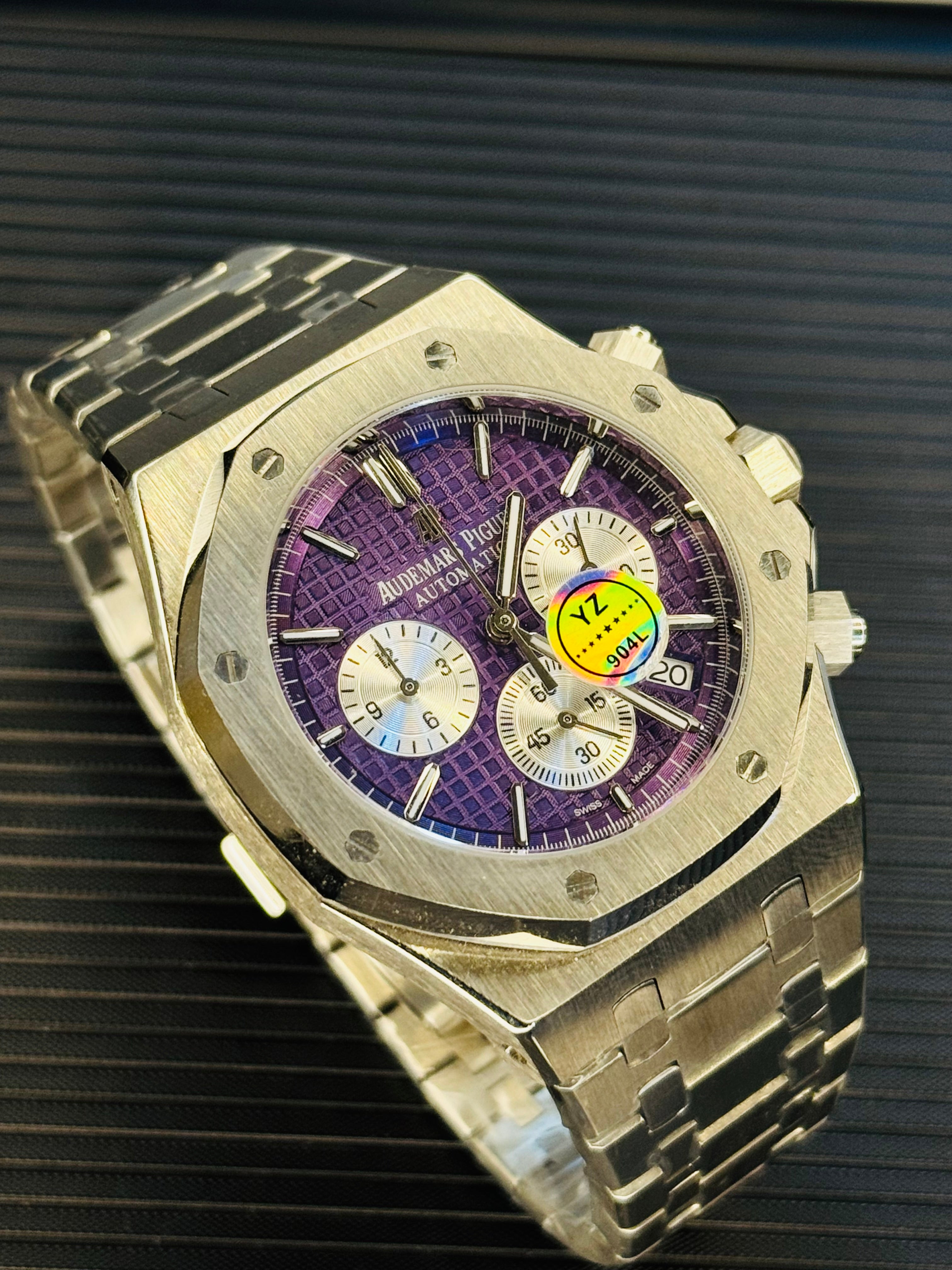 AP Super Clone Silver Indigo Royal Oak Chronograph Watch