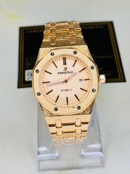 Frosted Rose Gold AP Watch
