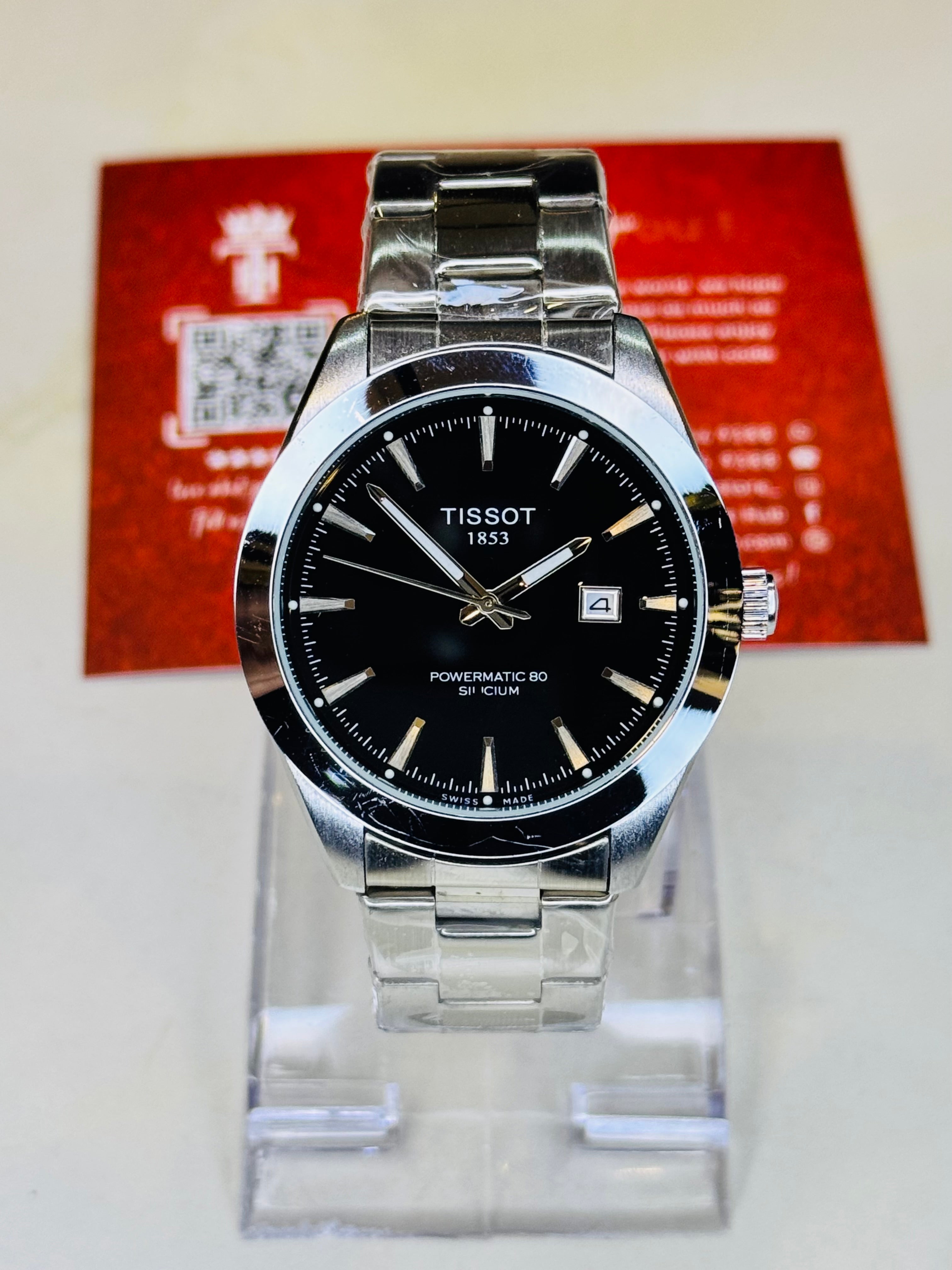 Silicium Silver Black Powermatic Tissot Watch