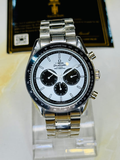 Speedmaster White Dial Silver Automatic Master Clone Watch