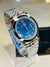 Roman Date Just Silver Blue Plain Bezel Automatic Watch