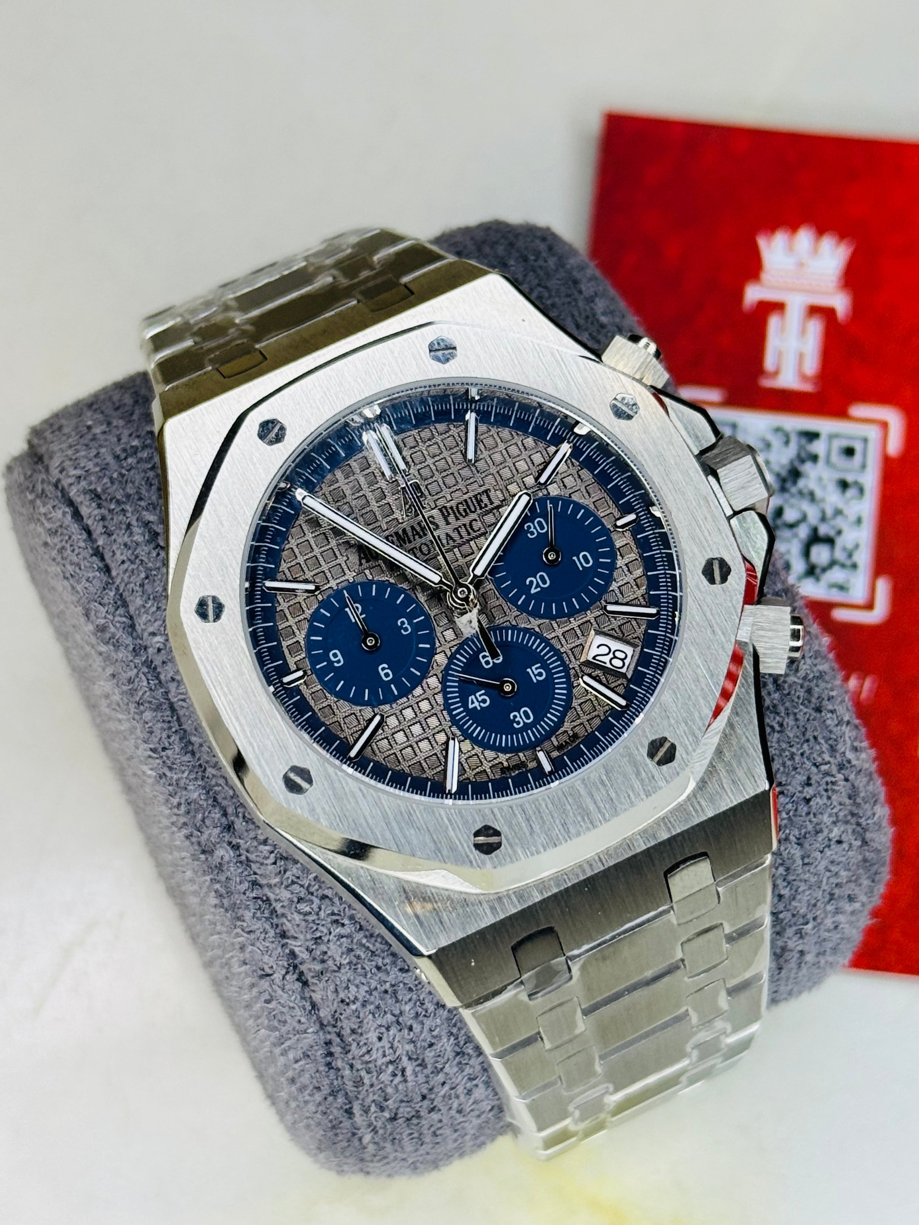 AP Super Clone Silver Twin Royal Oak Chronograph Watch