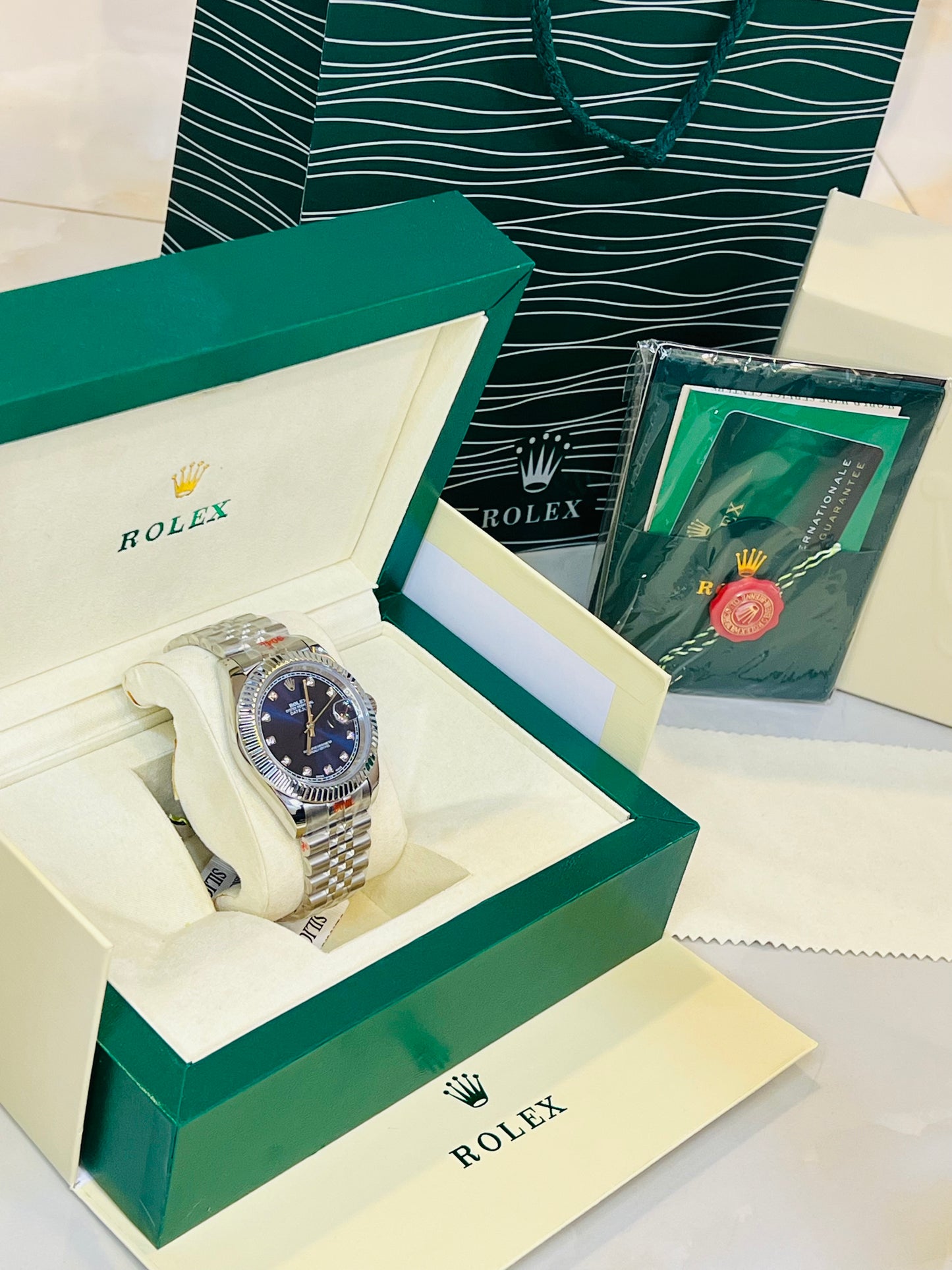 Silver Sapphire Automatic Date Just Watch