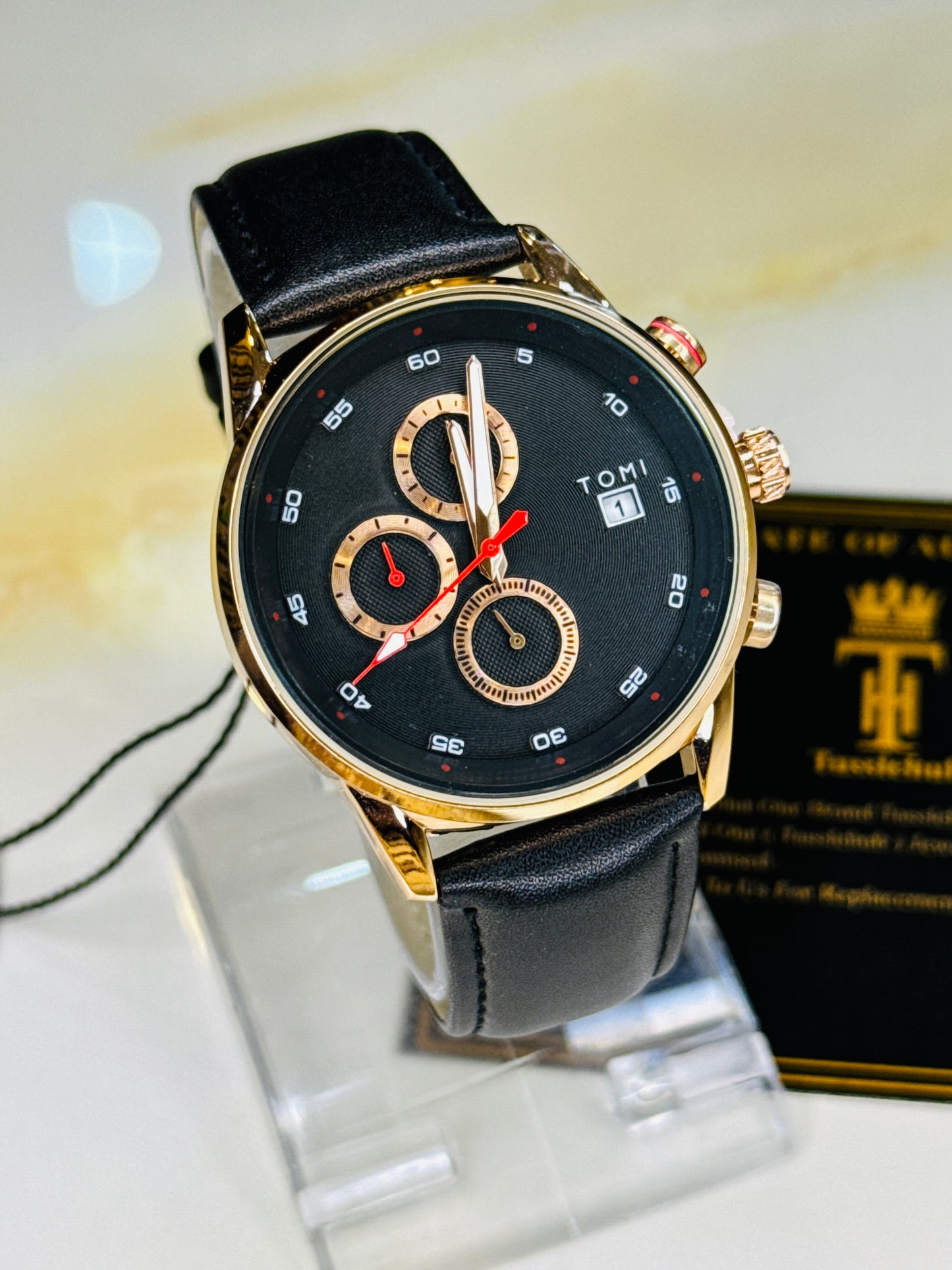 Tomi S6C Black Rose Gold Gift Set Watch