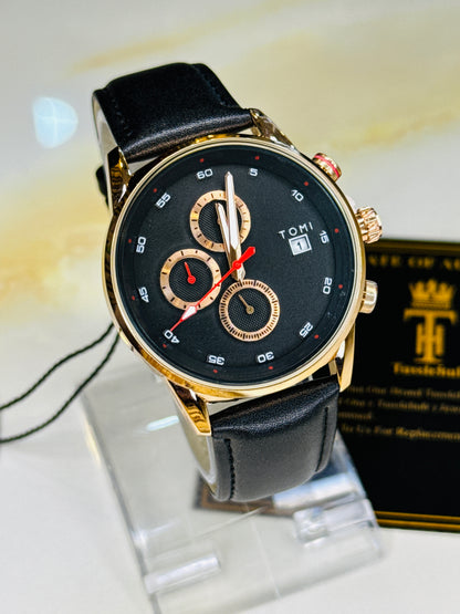 Tomi S6C Black Rose Gold Gift Set Watch