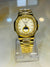 Gold White Chain Strapped Down Second Zircon Dial Watch